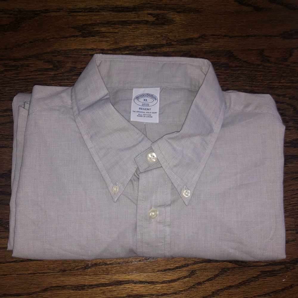 Brooks Brothers Gray Casual Button Down